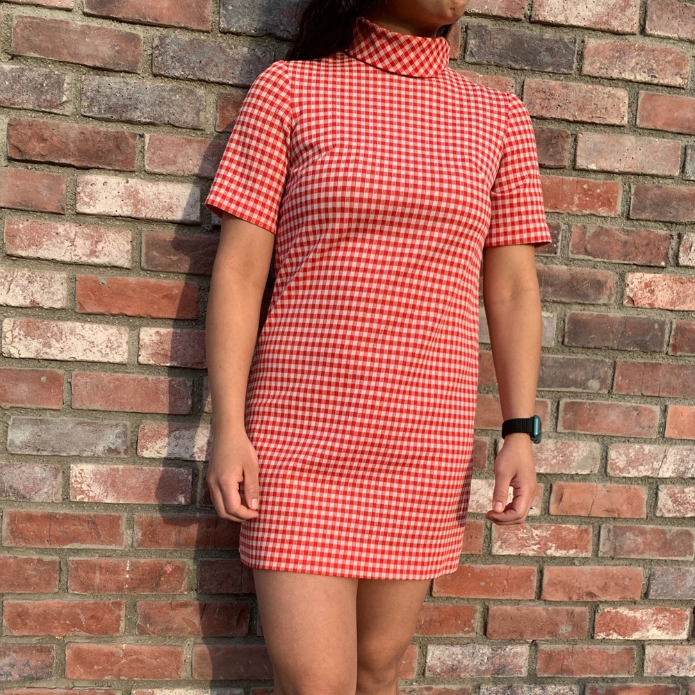60s plaid dress